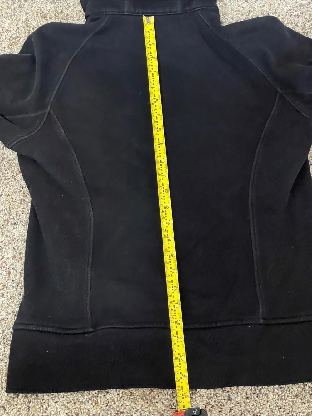 lululemon athletica Scuba Hoodie. Black Full-Zip Hooded Jacket VGUC size 8/M - Picture 5 of 6